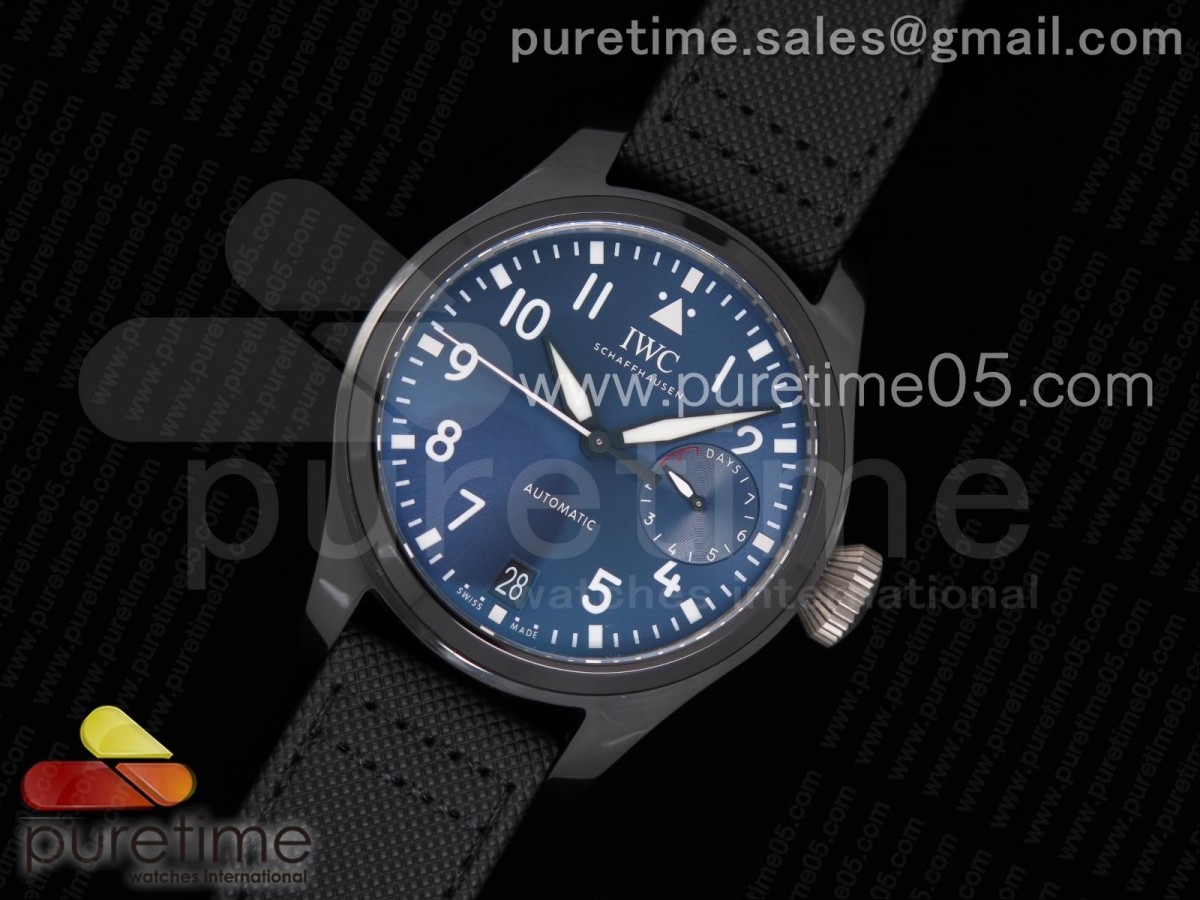 ZF V2 IWC 빅파일럿 리얼세라믹 부띠끄 로데오 드라이브 블랙카프스킨스트랩Big Pilot Real PR IW502003 Real Ceramic “BOUTIQUE RODEO DRIVE” ZF 1:1 Best Edition on Black Calfskin Strap A51111 V2