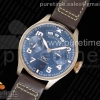 YLF IWC 빅파일럿 애뉴얼캘린더 블루다이얼 로즈골드 브라운가죽스트랩 Big Pilot Real Annual Calendar Real PR RG IW502701 YLF 1:1 Best Edition Blue Dial on Brown Leather Strap A52850