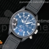 ZF IWC 파일럿 크로노 탑건 리얼세라믹 블랙다이얼 블랙카프스킨스트랩 Pilot Chrono Top Gun IW389001 Real Ceramic ZF 1:1 Best Edition Black Dial on Black Calfskin Strap A7750