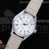 M+F IWC 마크18 화이트다이얼 화이트나일론스트랩(+4컬러 나일론스트랩) Mark XVIII IW327012 SS M+F 1:1 Best Edition White Dial on White Nylon Strap A35111 (Free Nylon Strap)