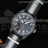 M+F IWC 탑건 세라믹케이스 블랙다이얼 블랙/화이트나일론스트랩 Top Gun IW326901 Ceramic M+F 1:1 Best Edition Black Dial on Black/White Nylon Strap A2892