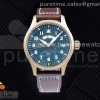 ZF IWC 파일럿 UTC 스핏파이어 브론조 그린다이얼 브라운가죽스트랩 Pilot UTC Spitfire “MJ271” Bronze ZF 1:1 Best Edition Green Dial on Brown Leather Strap A2836