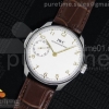 YLF IWC 포르투기저 화이트다이얼 골드핸즈 브라운가죽스트랩 Portuguese SS IW5242 YLF White Dial RG Markers on Brown Leather Strap A95290