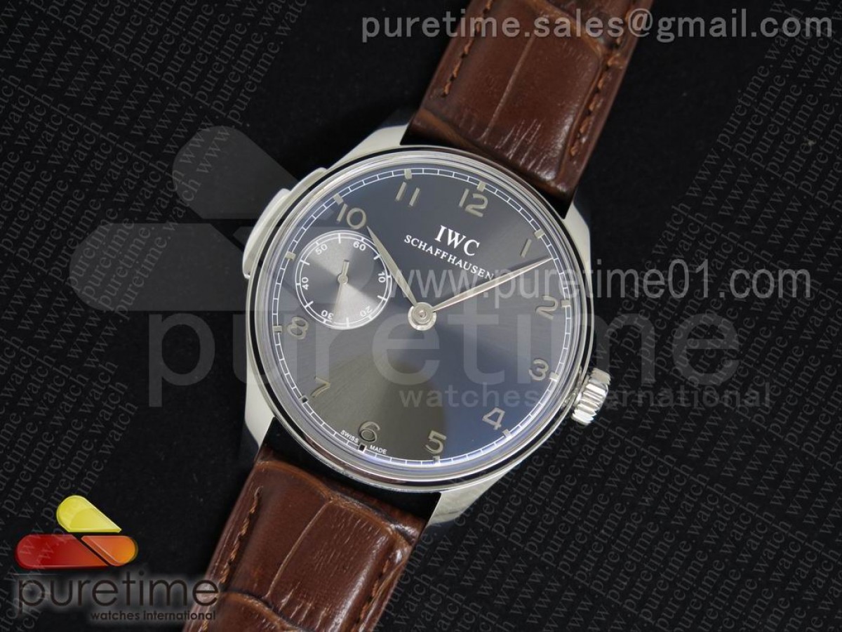 YLF IWC 포르투기저 그레이다이얼 브라운가죽스트랩 Portuguese SS IW524205 YLF Gray Dial on Brown Leather Strap A95290