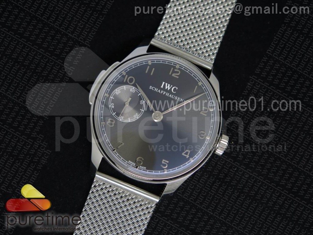 YLF IWC 포르투기저 그레이다이얼 스틸매쉬브레이슬릿 Portuguese SS IW524205 YLF Gray Dial on SS Mesh Bracelet A95290