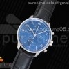 ZF IWC 포르투기저 크로노그래프 블루다이얼 블랙가죽스트랩 Portuguese Chrono IW371491 ZF 1:1 Best Edition Blue Dial on Black Leather Strap A7750 (Same Thickness as Genuine)