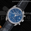 ZF IWC 포르투기저 크로노 클래식42 블루다이얼 블랙가죽스트랩 Portugieser Chrono Classic 42 IW390406 ZF 1:1 Best Edition Blue Dial on Black Leather Strap A7750
