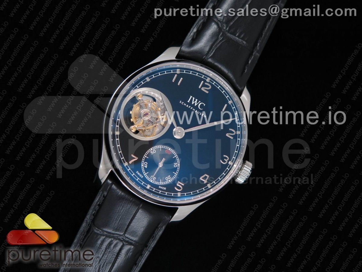 ZF IWC 포르투기저 투어빌론 블랙다이얼 블랙가죽스트랩 Portuguese Tourbillon IW5463 SS ZF Best Edition Black Dial on Black Leather Strap