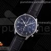 ZF IWC 포르투기저 크로노그래프 블랙다이얼 블랙가죽스트랩 Portuguese Chrono IW371609 ZF 1:1 Best Edition Black Dial on Black Leather Strap A69355