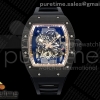 ZF V2 리차드밀 RM055 NTPT 카본케이스 로골스켈레톤다이얼 블랙러버스트랩  RM055 NTPT ZF 1:1 Best Edition RG Bezel Black Crown on Rubber Strap RMUL2 Super Clone V2