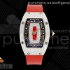 ZF 리차드밀 레이디 RM07 스노우다이아 레드다이얼 레드러버스트랩 RM07 Ladies Snow Diamonds SS ZF 1:1 Best Edition Red Dial on Red Rubber Strap CRMA2 Clone
