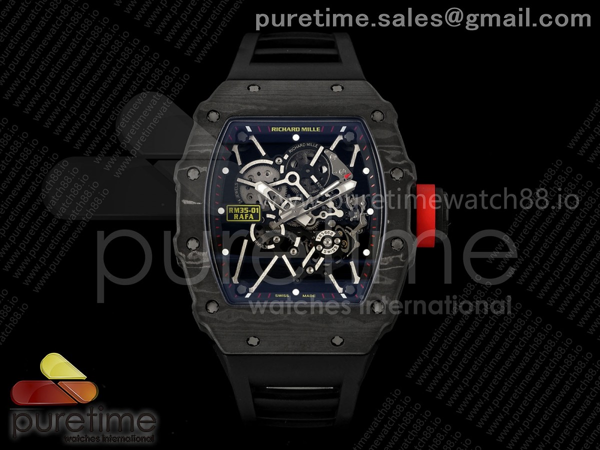 ZF 리차드밀 RM35-01 NTPT 스켈레톤다이얼 블랙러버스트랩  RM35-01 NTPT ZF 1:1 Best Edition Skeleton Dial on Black Rubber Strap RMUL3 Super Clone