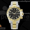 NOOBF V4 롤렉스 데이토나 옐로우골드콤비 8포인트 블랙다이얼 Daytona 116503 YG/SS Two Tone Noob 1:1 Best Edition 904L SS Case and Bracelet Black Diamonds Dial SA4130 V3