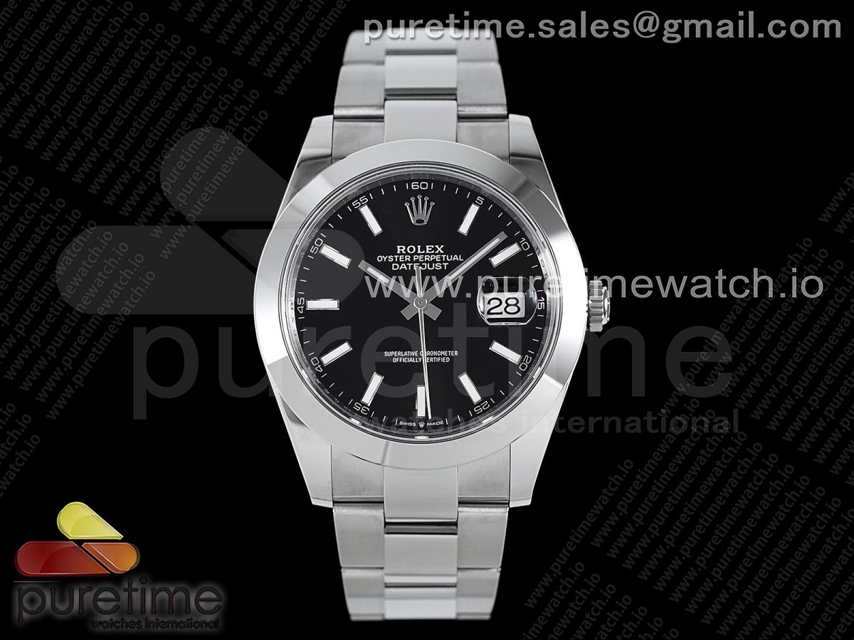 (NEW) VSF 롤렉스 데이저스트 41미리 블랙다이얼 돔베젤 오이스터브레이슬릿 DateJust 41 126330 904L SS VSF 1:1 Best Edition Black Dial on Oyster Bracelet VS3235