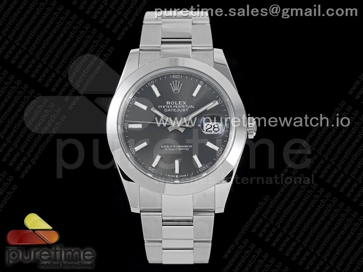 (NEW) VSF 롤렉스 데이저스트 41미리 그레이다이얼 돔베젤 오이스터브레이슬릿 DateJust 41 126330 904L SS VSF 1:1 Best Edition Gray Dial on Oyster Bracelet VS3235