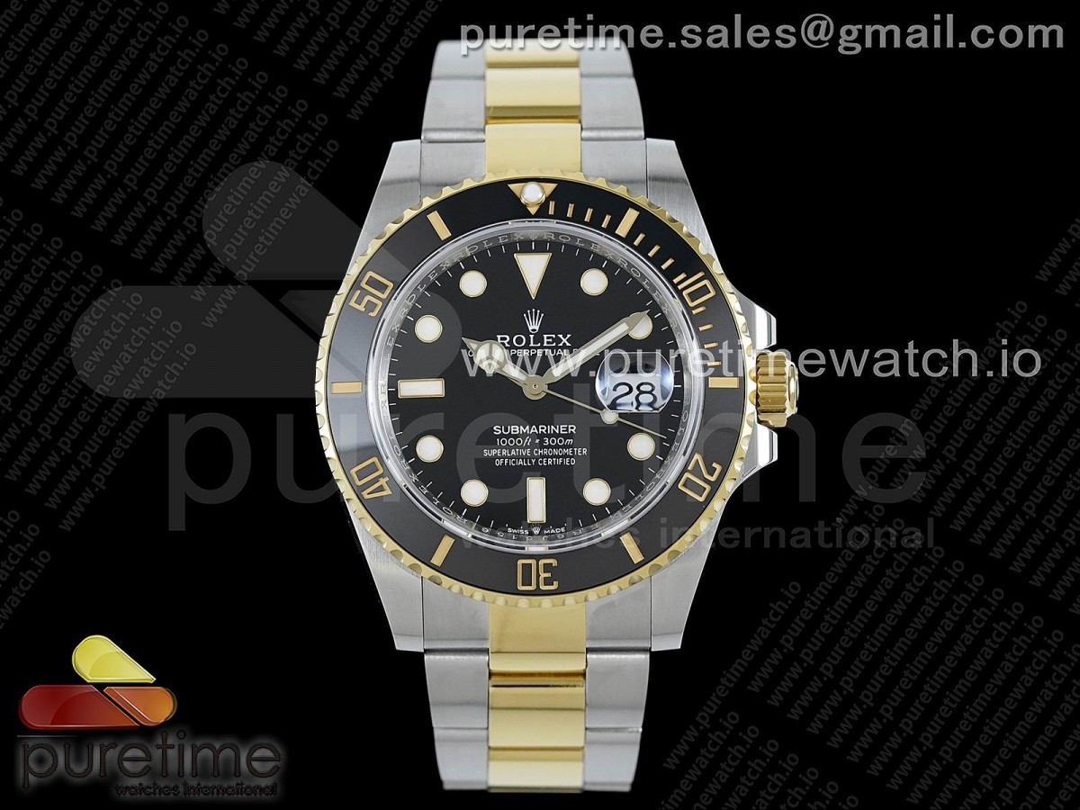 EWF 롤렉스 서브마리너 콤비 41미리 블랙다이얼 스틸브레이슬릿 흑콤 Submariner 41mm 126613 LN SS/YG EWF Black Dial on SS/YG Bracelet A3235