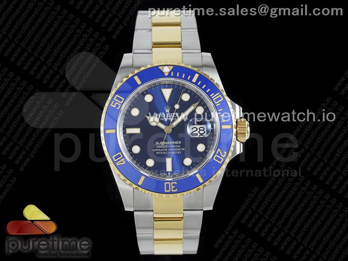 EWF 롤렉스 서브마리너 콤비 41미리 블루다이얼 스틸브레이슬릿 청콤 Submariner 41mm 126613 LB SS/YG EWF Blue Dial on SS/YG Bracelet A3235