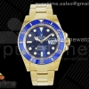 EWF 롤렉스 서브마리너 금통 41미리 블루다이얼 스틸브레이슬릿 Submariner 41mm 126618 LB YG EWF Blue Dial on YG Bracelet A3235