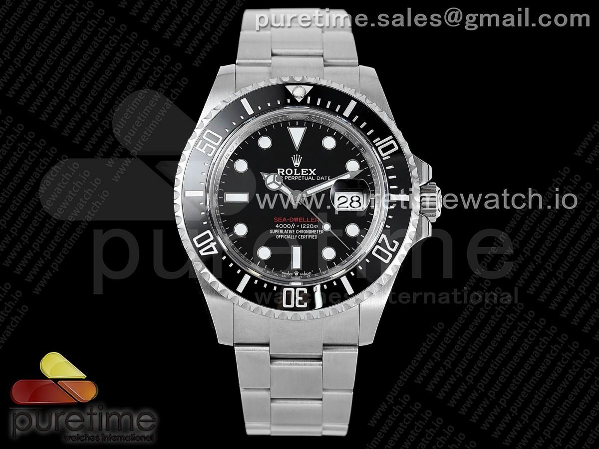 ARF MK2 롤렉스 레드 씨드웰러 블랙다이얼 스틸브레이슬릿 Sea-Dweller 126600 ARF 1:1 Best Edition 904L SS Case and Bracelet A2824 (MK2)