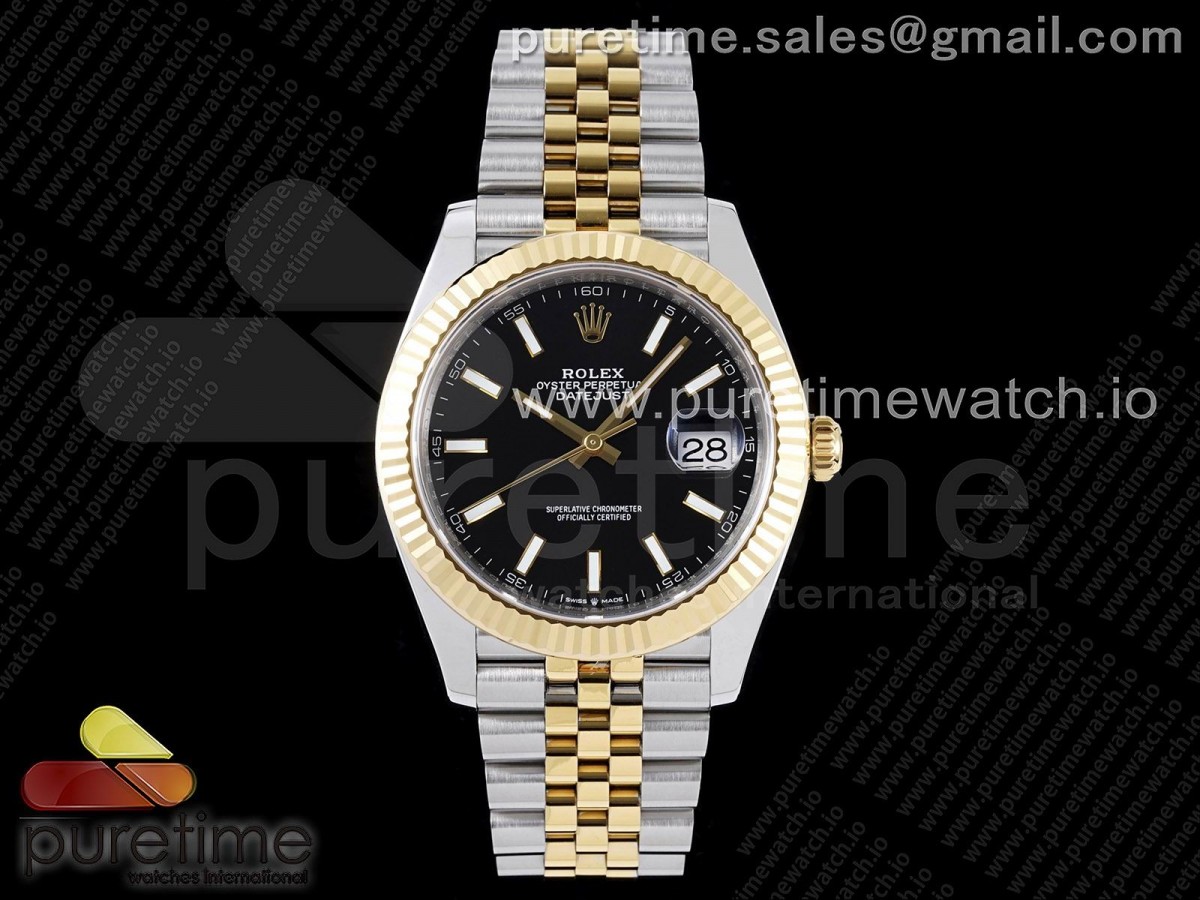 (NEW) VSF 롤렉스 데이저스트 41미리 콤비 블랙다이얼 쥬빌레브레이슬릿 DateJust 41 126333 904L SS/YG VSF 1:1 Best Edition Black Dial on Jubilee Bracelet VS3235