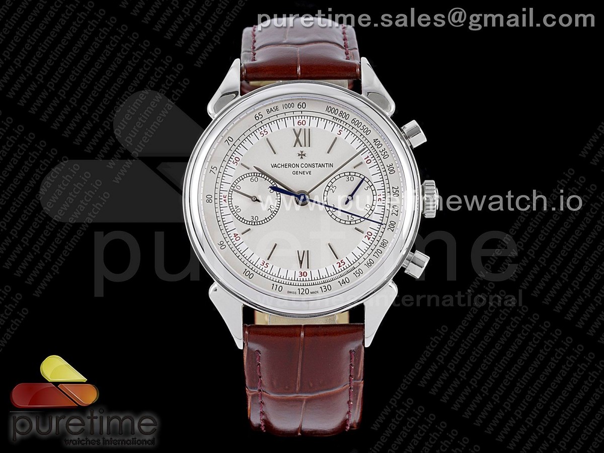 OXF 콘스탄틴 히스토릭 화이트다이얼 브라운가죽스트랩 Historiques 5000H SS OXF White Dial on Black Leather Strap A7750