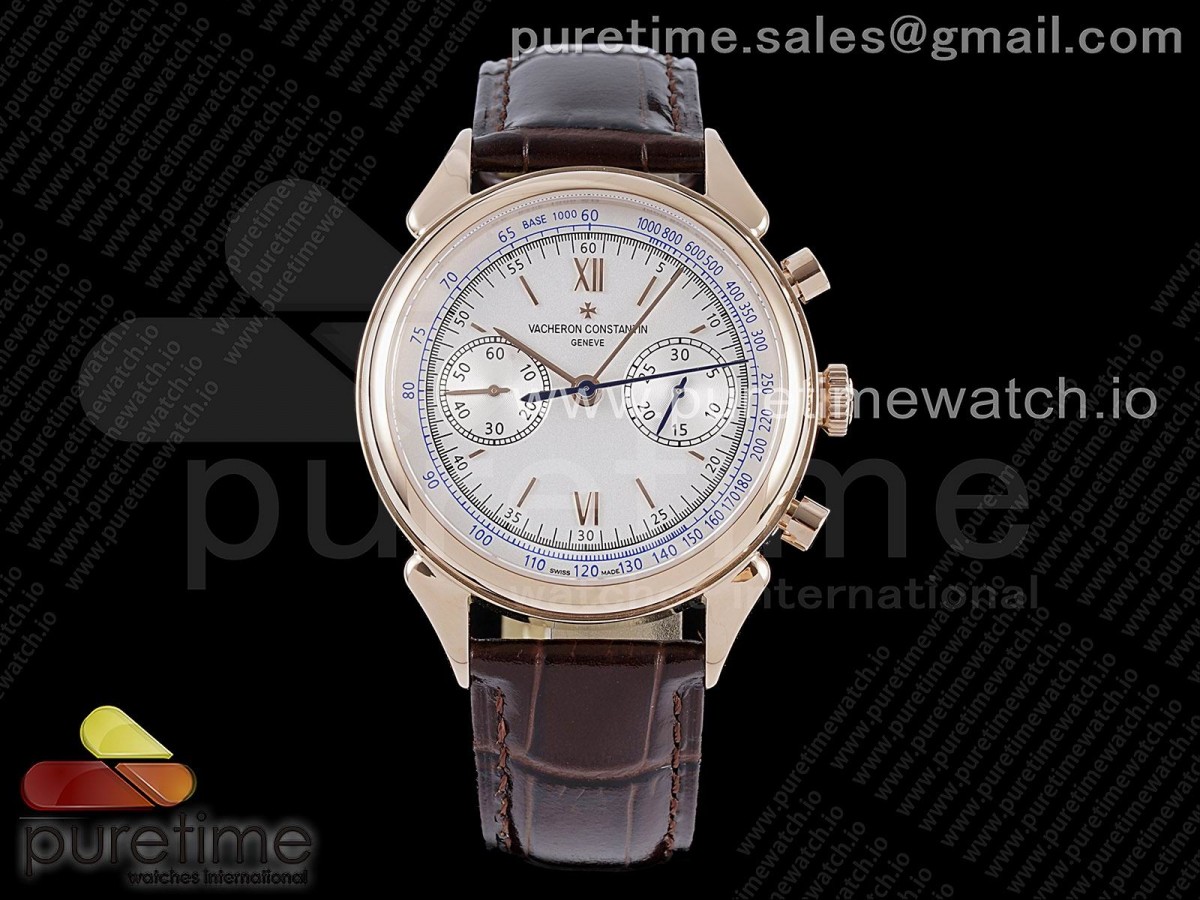 OXF 콘스탄틴 히스토릭 로즈골드 화이트다이얼 브라운가죽스트랩 Historiques 5000H RG OXF White Dial on Brown Leather Strap A7750