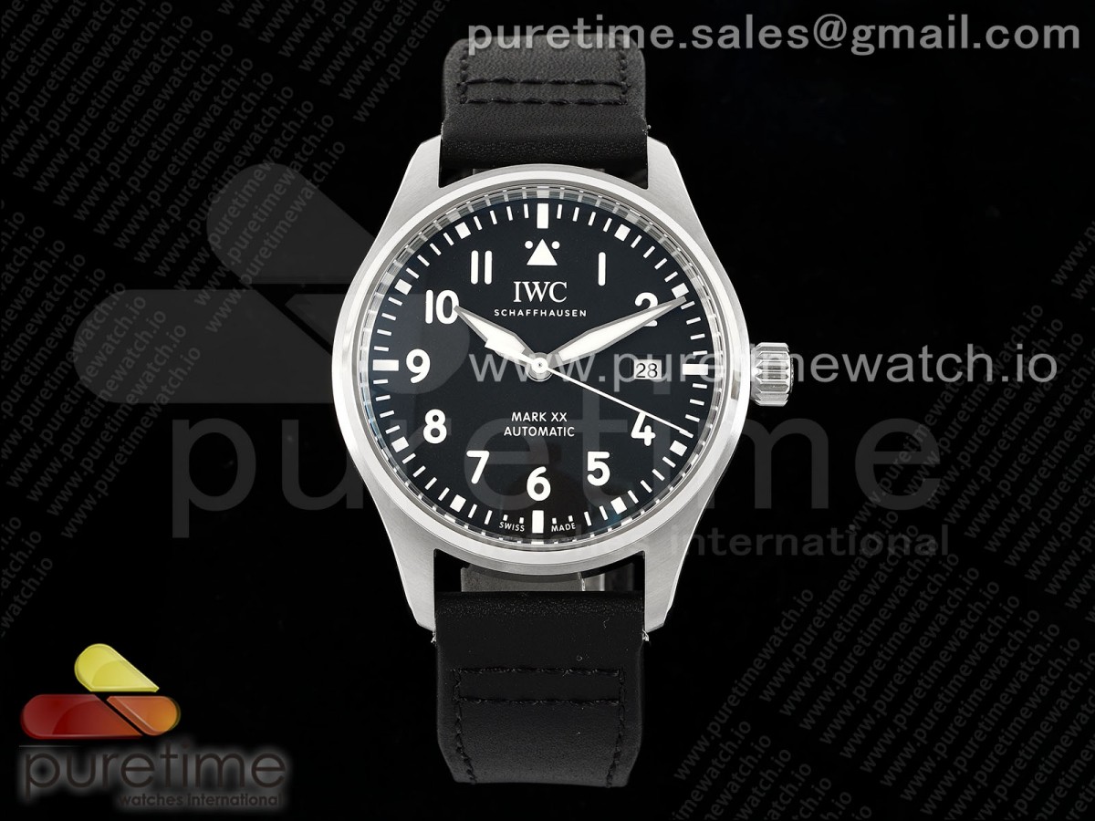 ZF IWC 파일럿 마크20 블랙다이얼 블랙가죽스트랩 Pilot Mark XX IW328201 ZF 1:1 Best Edition Black Dial on Black Leather Strap A32111