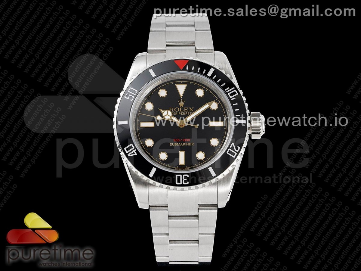 GMF 롤렉스 서브마리너 커스텀 블랙다이얼 스틸브레이슬릿 Submariner customized by Tempus Machina GMF Best Edition on SS Bracelet SA3130