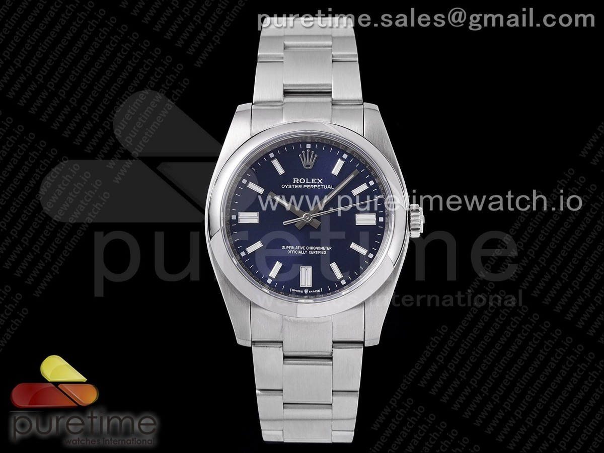 KRF 롤렉스 오이스터 퍼페츄얼 블루다이얼 스틸브레이슬릿 Oyster Perpetual 126000 36mm KRF 1:1 Best Edition 904L Steel Deep Blue Dial