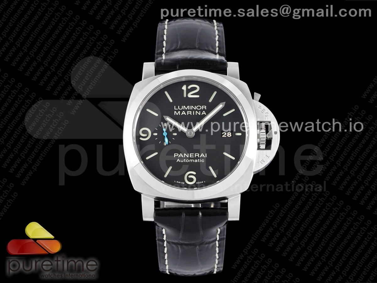 (NEW) VSF 파네라이 PAM1312 44미리 블랙다이얼 블랙가죽스트랩 PAM1312 W VSF 1:1 Best Edition Black Dial on Black Leather Strap P.9010 Clone