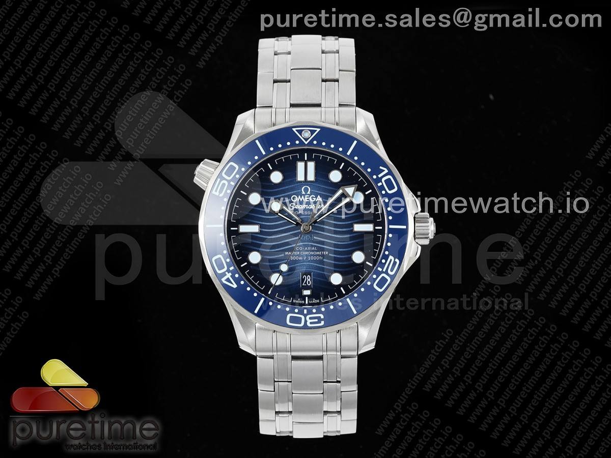 (NEW) VSF 오메가 씨마스터 다이버300M 썸머블루다이얼 스틸브레이슬릿 Seamaster 300 VSF 1:1 Best Edition Summer Blue Dial on SS Bracelet A8800