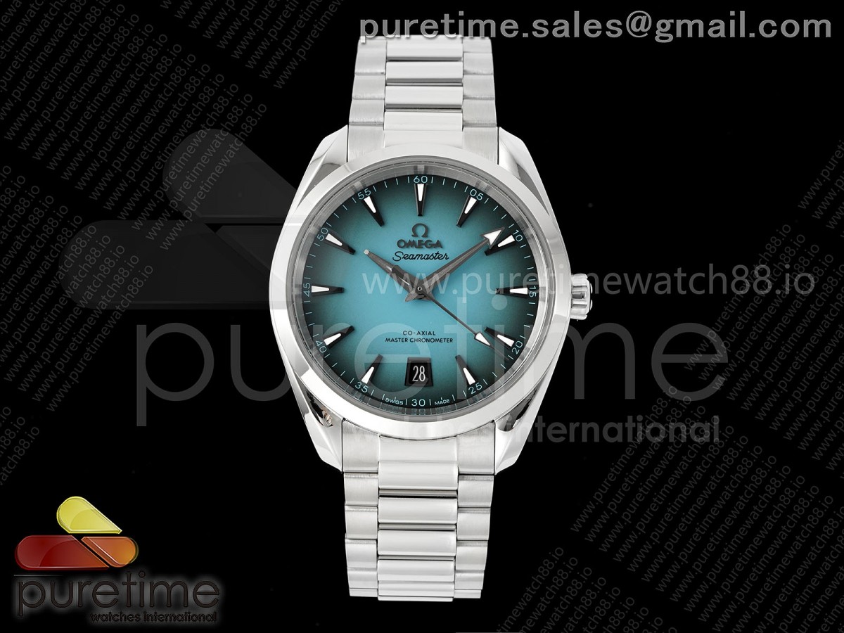 (NEW) VSF 오메가 씨마스터 아쿠아테라 150M 38미리 아쿠아블루다이얼 스틸브레이슬릿 Aqua Terra 150M 38mm VSF 1:1 Best Edition Turquoise Dial on SS Bracelet VS8800 Super Cloner Clone