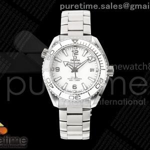 VSF V4 오메가 씨마스터 39.5미리 화이트세라믹베젤 화이트다이얼 스틸브레이슬릿 Seamaster 39.5mm VSF 1:1 Best Edition White Dial on SS Bracelet VS8800 Super Clone V4