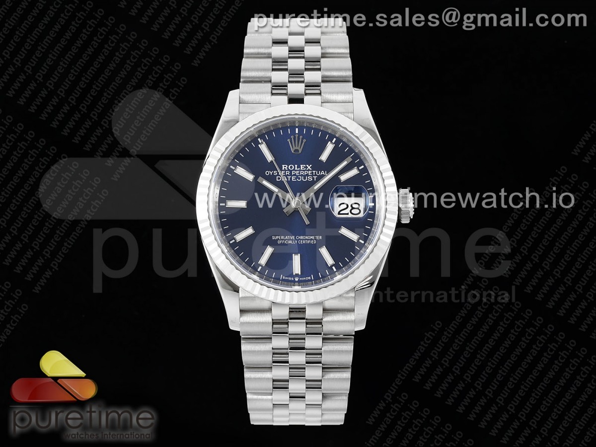 (NEW) VSF 롤렉스 데이저스트36 블루다이얼 쥬빌레브레이슬릿 데젓36 DateJust 36 SS 116234 VSF 1:1 Best Edition 904L Steel Blue Stick Dial on Jubilee Bracelet VS3235