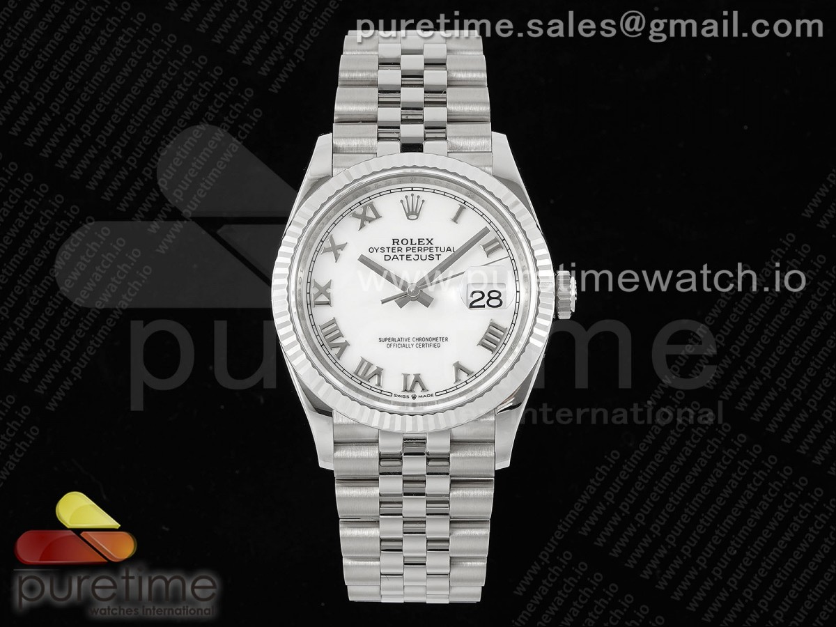 (NEW) VSF 롤렉스 데이저스트36 화이트로만다이얼 쥬빌레브레이슬릿 데젓36 DateJust 36 SS 116234 VSF 1:1 Best Edition 904L Steel White Roman Dial on Jubilee Bracelet VS3235