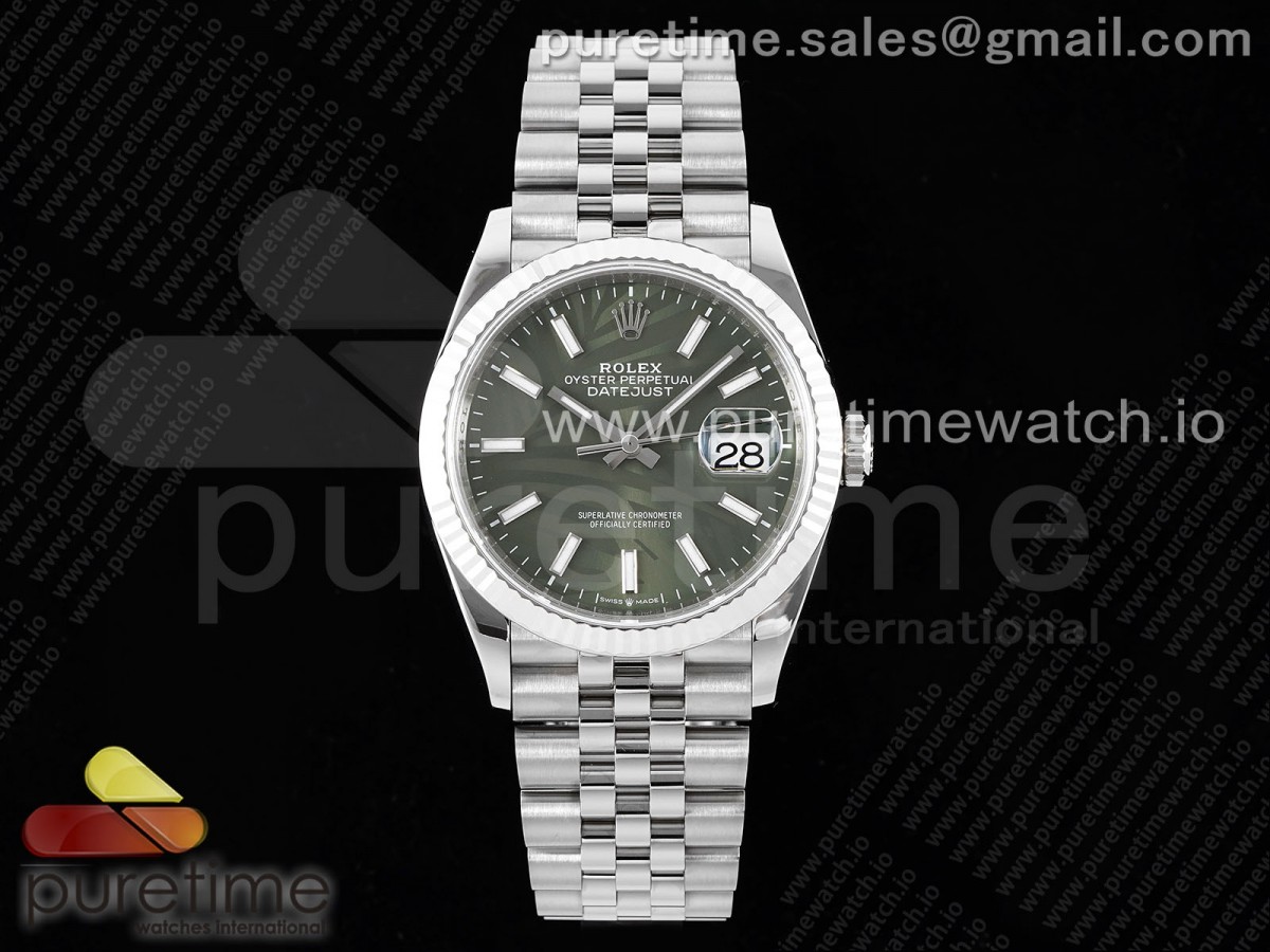 (NEW) VSF 롤렉스 데이저스트36 그린리프다이얼 쥬빌레브레이슬릿 데젓36 DateJust 36 SS 116234 VSF 1:1 Best Edition 904L Steel Green Leaf Dial on Jubilee Bracelet VS3235