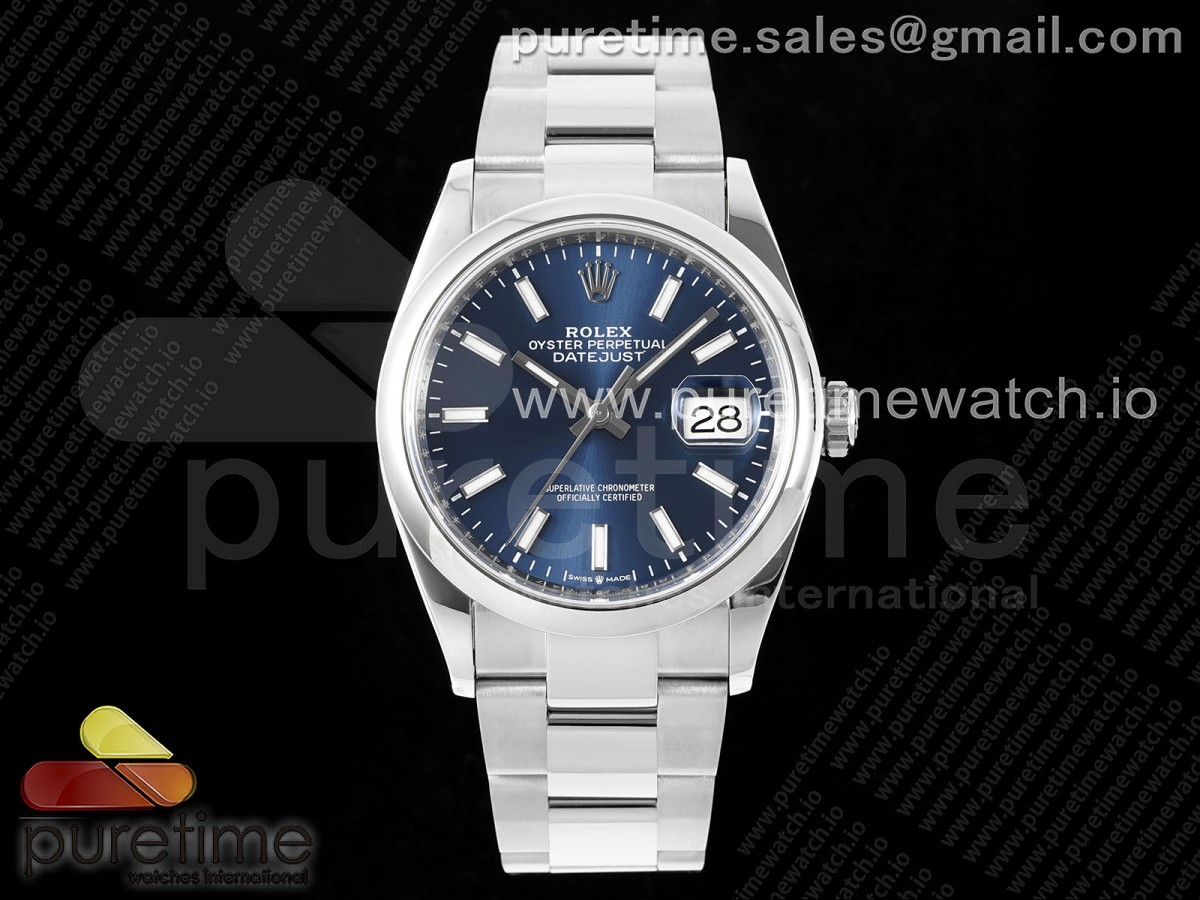 (NEW) VSF 롤렉스 데이저스트36 돔베젤 블루다이얼 오이스터브레이슬릿 데젓36  DateJust 36 SS 126200 VSF 1:1 Best Edition 904L Steel Blue Dial on Oyster Bracelet VS3235