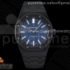 ZF 오데마피게 로얄오크 15400 DLC블랙 블루다이얼 스틸브레이슬릿 Royal Oak 41mm 15400 DLC ZF 1:1 Best Edition Blue Textured Dial on DLC Bracelet A3120 (Free Box)