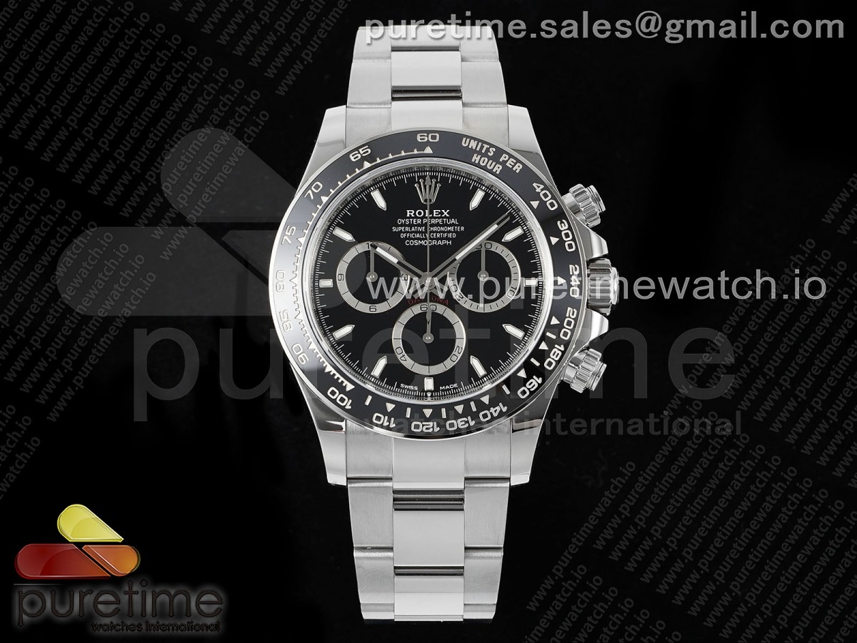 (NEW) VSF 롤렉스 2023데이토나 세라믹베젤 블랙다이얼 스틸브레이슬릿 Daytona 126500 VSF 1:1 Best Edition 904L Steel Black Dial on SS Braclet DD4801