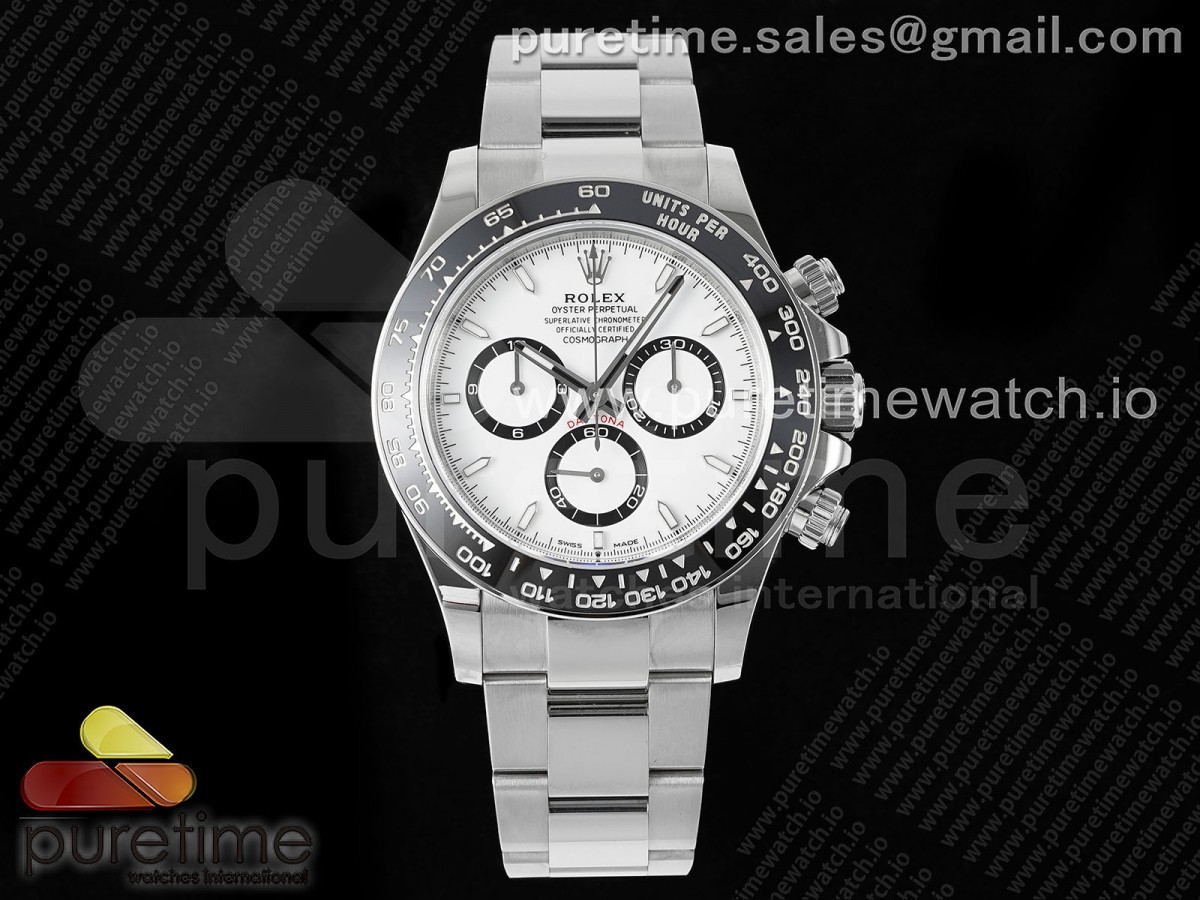 (NEW) VSF 롤렉스 2023데이토나 세라믹베젤 화이트다이얼 스틸브레이슬릿 Daytona 126500 VSF 1:1 Best Edition 904L Steel White Dial on SS Braclet DD4801