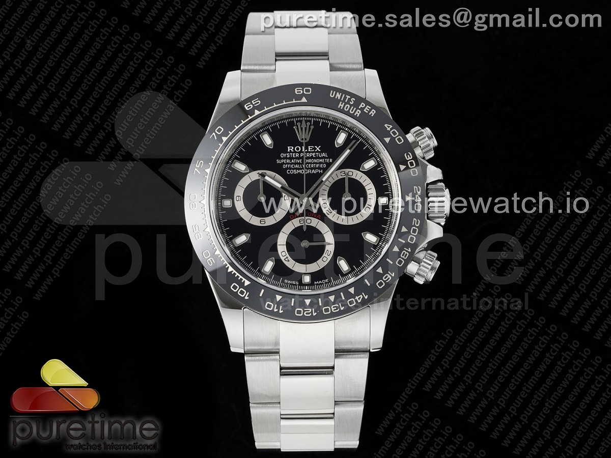 (NEW) VSF 롤렉스 데이토나 세라믹베젤 블랙다이얼 스틸브레이슬릿  Daytona 116500 VSF 1:1 Best Edition 904L Steel Black Dial on SS Braclet VS4130