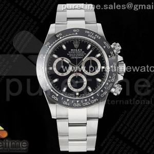 (NEW) VSF 롤렉스 데이토나 세라믹베젤 블랙다이얼 스틸브레이슬릿  Daytona 116500 VSF 1:1 Best Edition 904L Steel Black Dial on SS Braclet VS4130