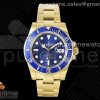 (NEW) VSF 롤렉스 서브마리너 옐로우골드 청금통 블루다이얼 스틸브레이슬릿  Submariner 116618 LB Blue Ceramic YG Plated 904L Steel VSF 1:1 Best Edition VS3135