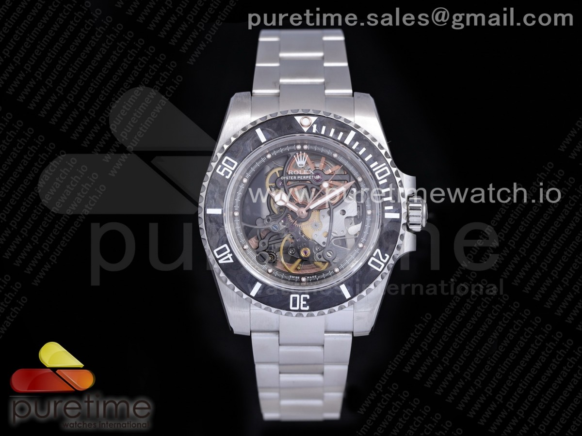 VRF 롤렉스 서브마리너 안드레아 피롤로 스켈리톤다이얼 스틸브레이슬릿  Andrea Pirlo Project Skeleton Submariner SS VRF Best Edition on SS Bracelet SA3130