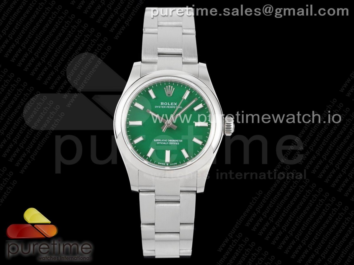 EWF 롤렉스 오이스터퍼페츄얼 그린다이얼 스틸브레이슬릿 Oyster Perpetual 31mm 277200 EWF Best Edition Green Dial on SS Bracelet 6T15