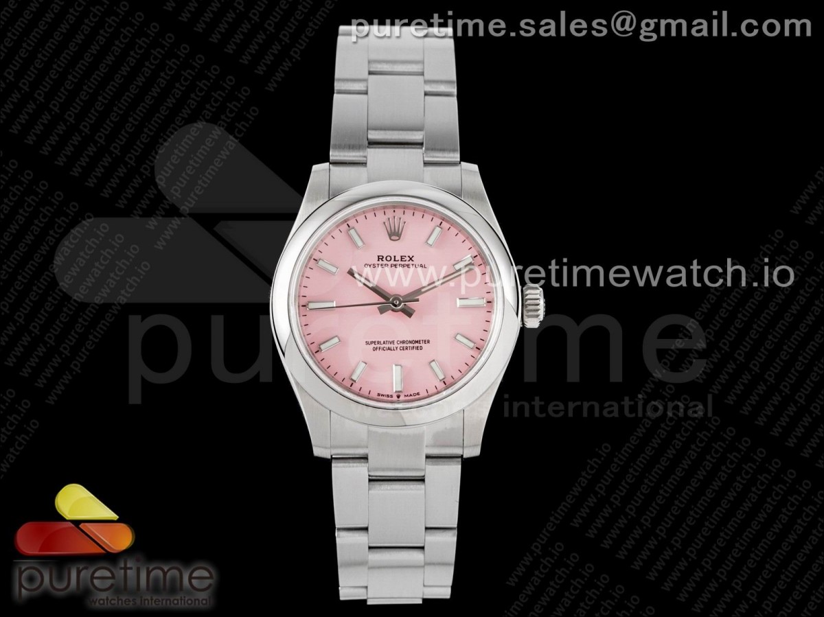 EWF 롤렉스 오이스터퍼페츄얼 핑크다이얼 스틸브레이슬릿 Oyster Perpetual 31mm 277200 EWF Best Edition Pink Dial on SS Bracelet 6T15