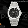 ZF V4 오데마피게 로얄오크 15500 블랙다이얼 스틸브레이슬릿 프리스프렁 Royal Oak 41mm 15500 SS ZF 1:1 Best Edition Black Textured Dial on SS Bracelet SA4302 Super Clone V4 (Free Sprung)