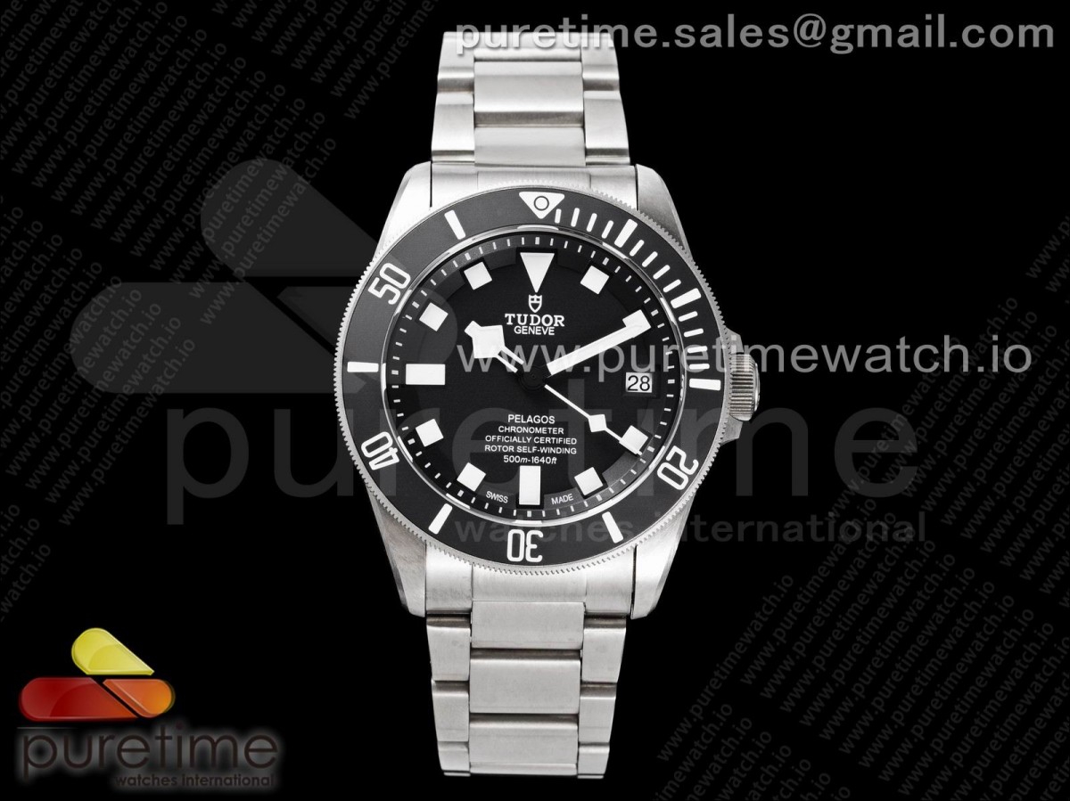 XF V5 튜더 블랙 펠라고스 블랙다이얼 스틸브레이슬릿 Black Pelagos XF 1:1 Best Edition on Titanium Bracelet A2824 V5 (Free Rubber Strap)