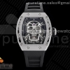 JBF 리차드밀 RM052 티타늄 뚜르비옹 스켈레톤 스컬다이얼 블랙러버스트랩 RM052 Skull Titanium Real Tourbillon JBF 1:1 Best Edition Skull Dial on Black Rubber Strap