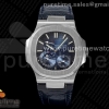 PF 파텍필립 노틸러스5712 블루다이얼 블루가죽스트랩 Nautilus 5712 SS PF Best Edition Blue Dial on Blue Leather Strap A23J